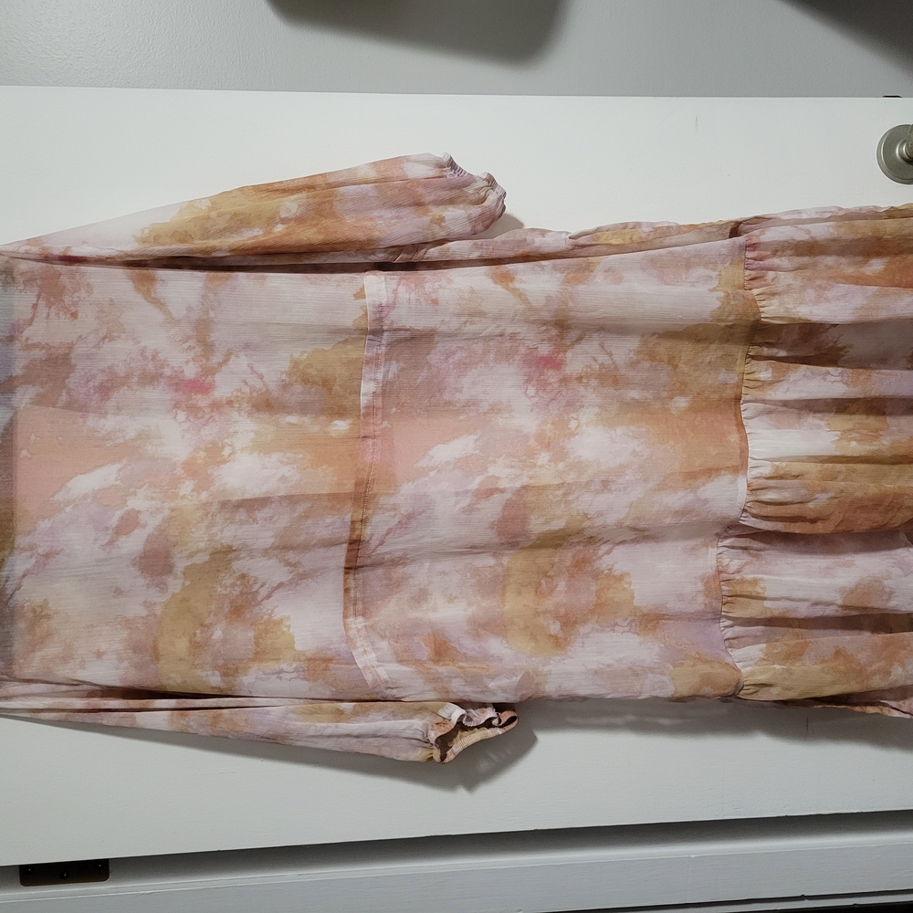 Maurcies Pink And Tan Acid Washed Cardigan - Picture 4 of 5